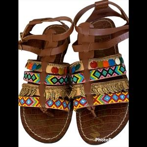 Sam Edelman lanai beaded/embellished gladiator sandal 8.5